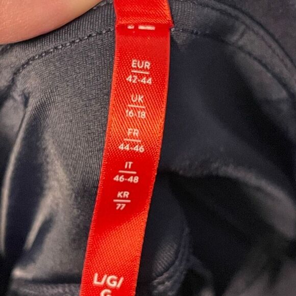 Spanx Faux Suede Navy Leggings Size Large - Picture 4 of 12